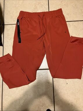 bcg Rust-Red Athletic Joggers with Zipper Pocket